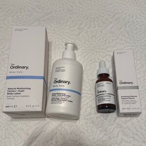 The ordinary body care lotion and barrier serum